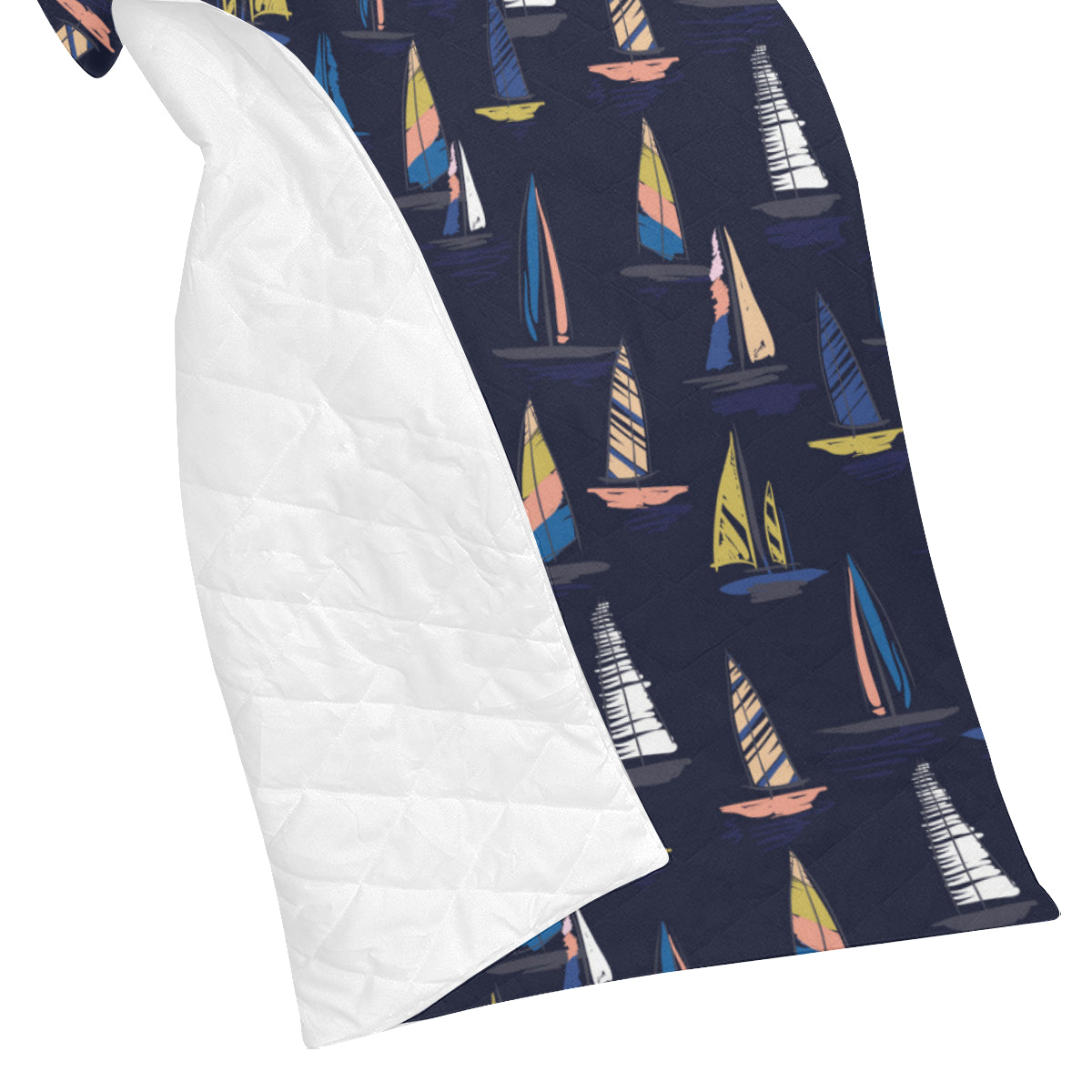 Sailing Ships Pattern Print Design A03 Premium Quilt