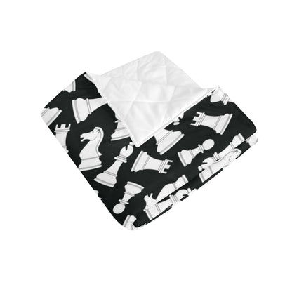 Chess Pattern Print Design 01 Premium Quilt