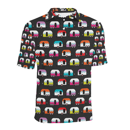 Camper Caravan Pattern Men Polo Shirt