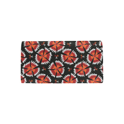 Carnations Pattern Print Design CN03 Women's Trifold Wallet
