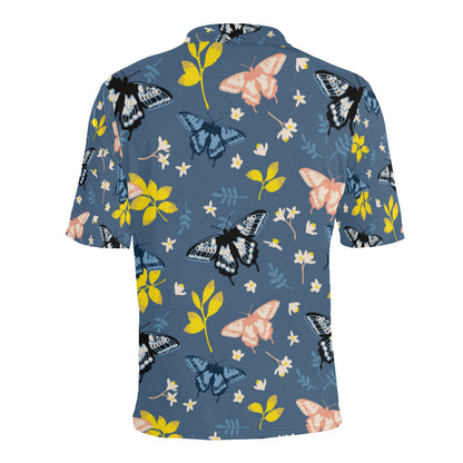 Monarch Butterfly Pattern Print Design 02 Men Polo Shirt