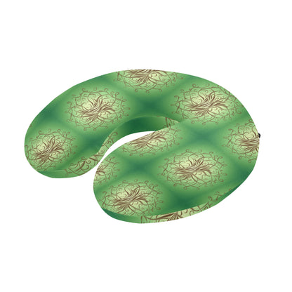 Celtic Pattern Print Design 05 U-Shaped Travel Neck Pillow