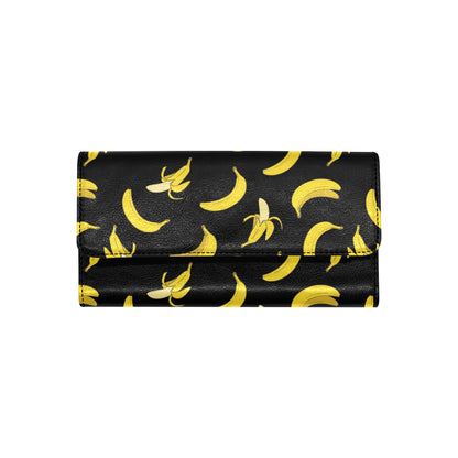 Banana Pattern Print Design BA05 Women's Trifold Wallet