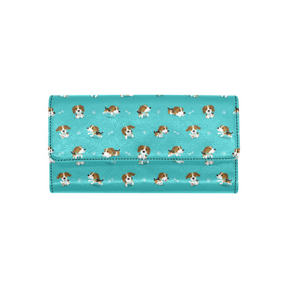 Beagle Pattern Print Design 05 Women's Trifold Wallet