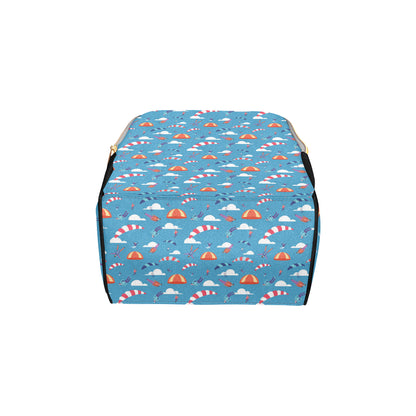 Skydiving Pattern Print Design 03 Diaper Bag Backpack
