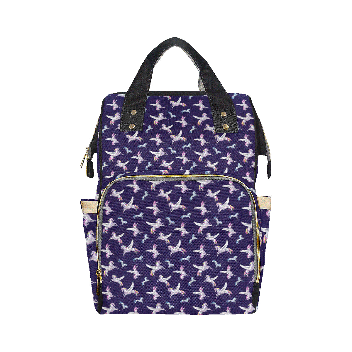 Pegasus Pattern Print Design 02 Diaper Bag Backpack