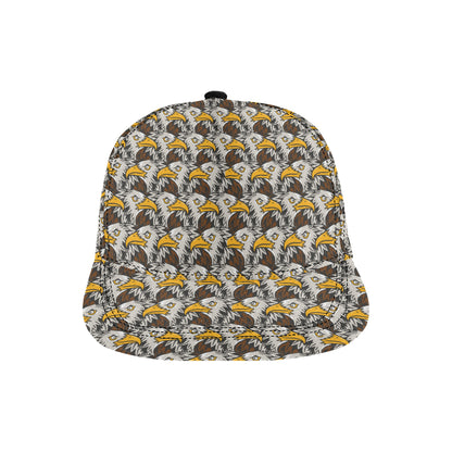Eagles Head Pattern Snapback Cap