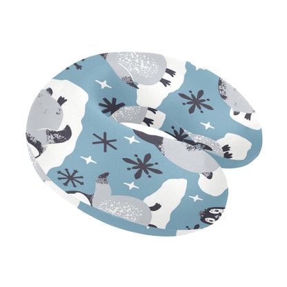 Penguin Pattern Print Design A05 U-Shaped Travel Neck Pillow