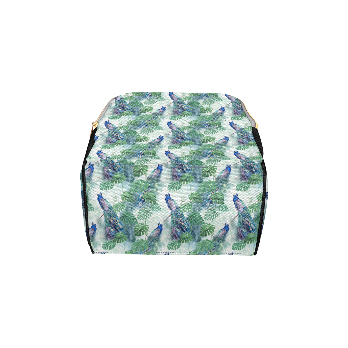 Peacock Pattern Print Design A02 Diaper Bag Backpack