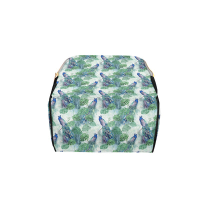 Peacock Pattern Print Design A02 Diaper Bag Backpack