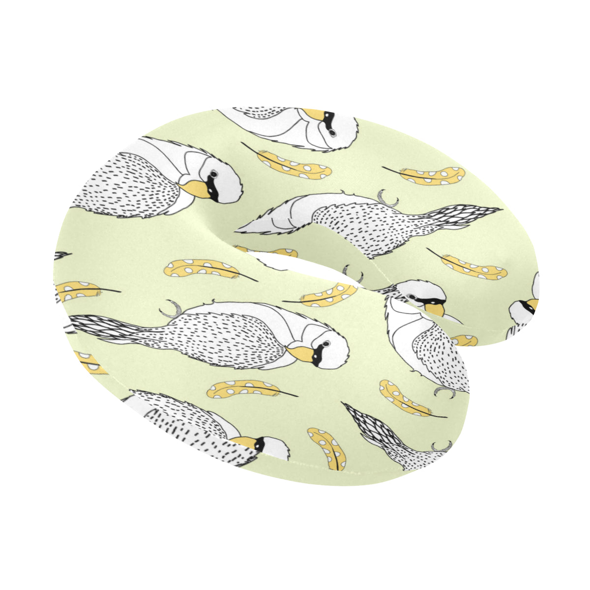 Parakeet Pattern Print Design A03 U-Shaped Travel Neck Pillow