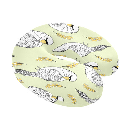 Parakeet Pattern Print Design A03 U-Shaped Travel Neck Pillow