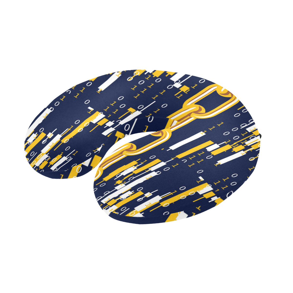 Cryptocurrency Chain Pattern Print Design 03 U-Shaped Travel Neck Pillow