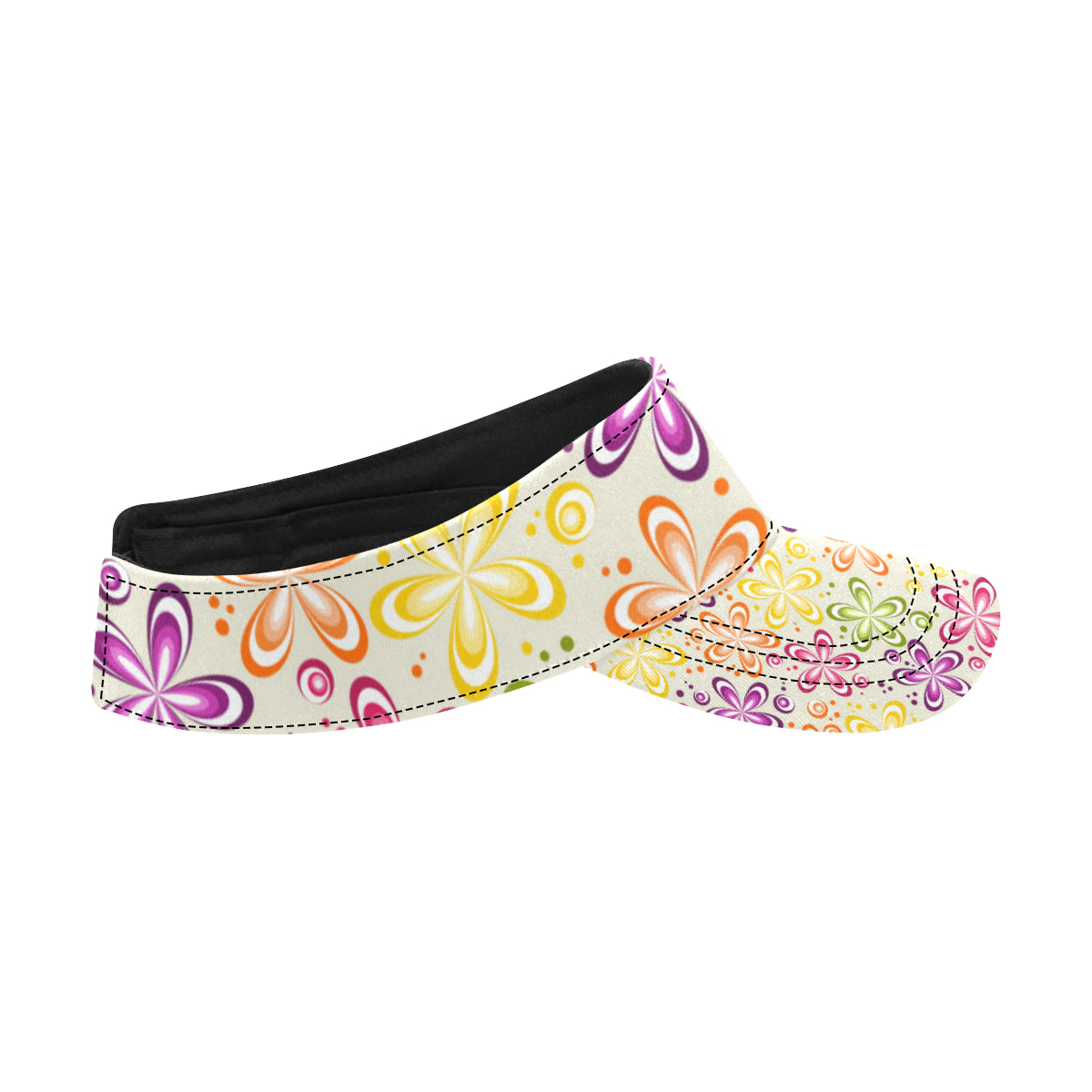 Flower Power Colorful Design Print Unisex Sun Visor