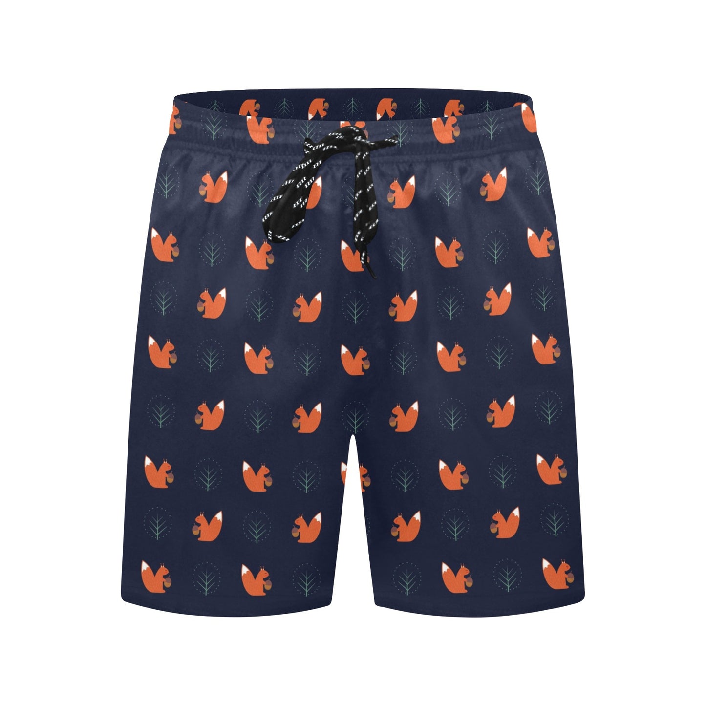 Squirrel Print Design LKS303 Men's Swim Trunks Beach Shorts