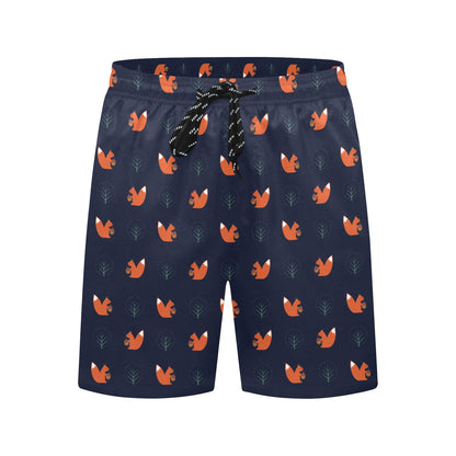 Squirrel Print Design LKS303 Men's Swim Trunks Beach Shorts