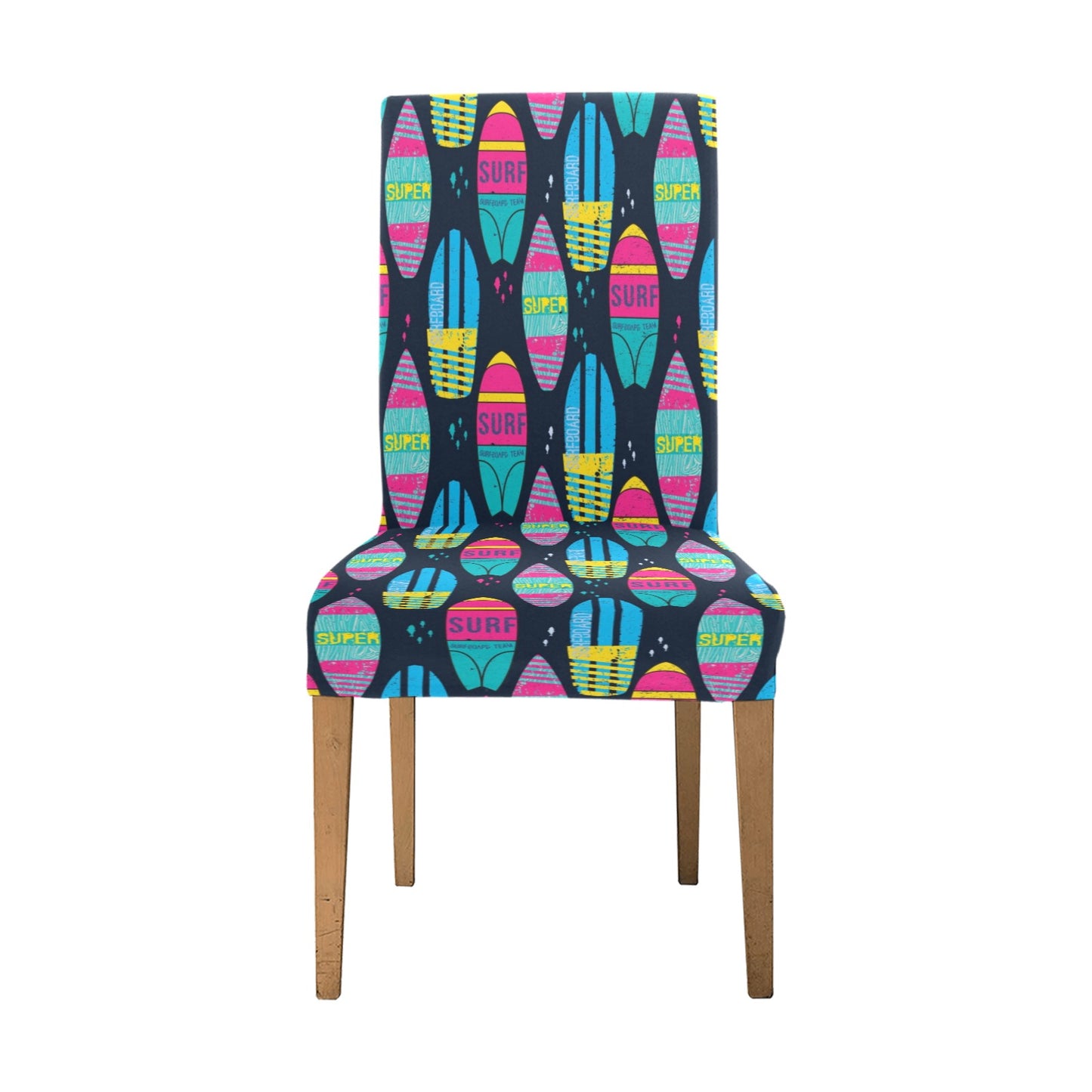 Surfboard Colorful Print Design LKS302 Dining Chair Slipcover