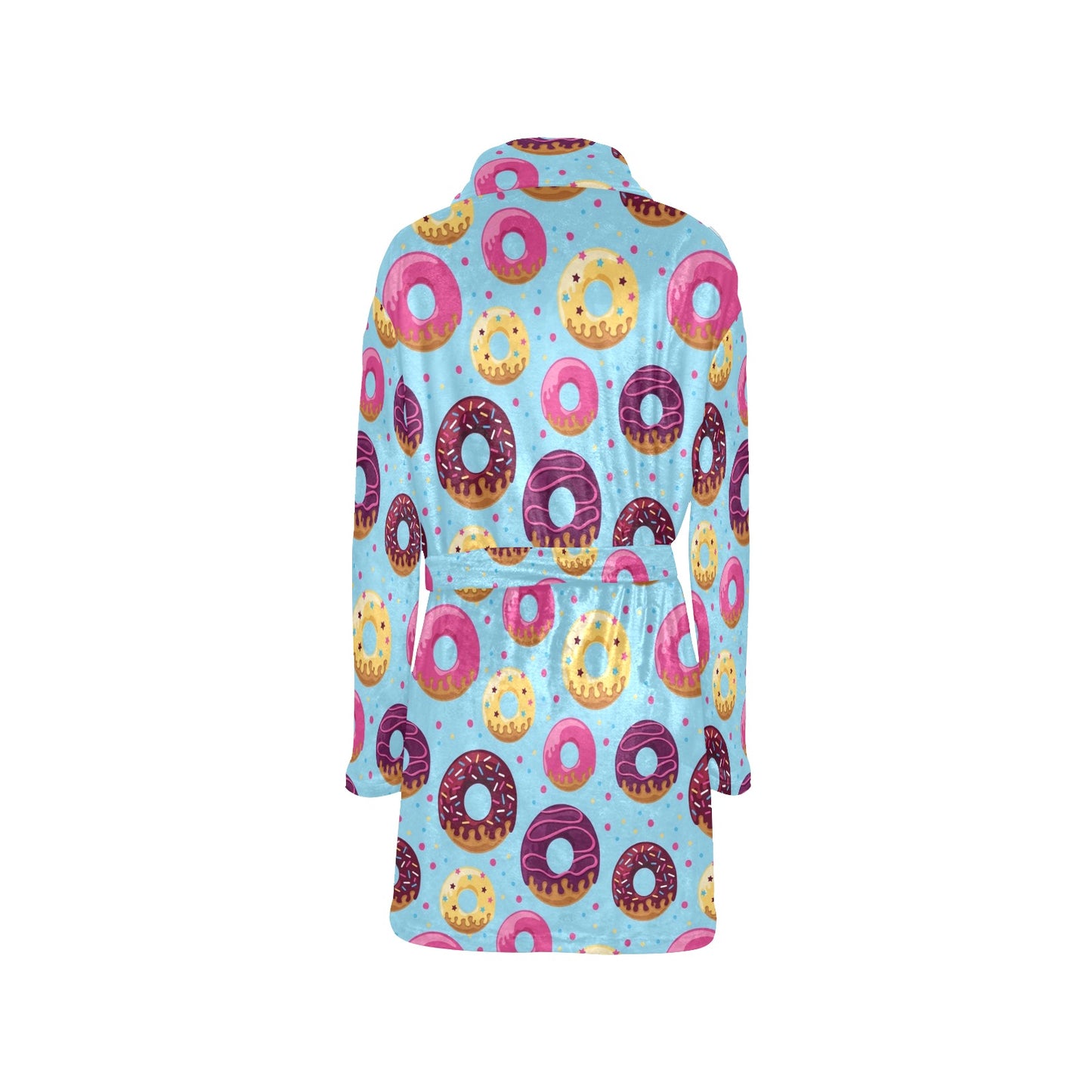 Donut Pattern Print Design DN07 Women's Fleece Robe