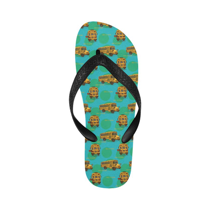 School Bus Print Design LKS308 Flip Flops