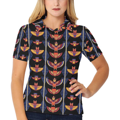 Totem Print Design LKS301 Women's Polo Shirt