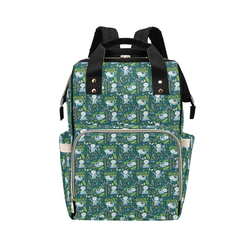 Sloth Print Design LKS304 Diaper Bag Backpack