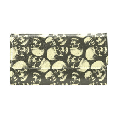 Skull Print Design LKS302 Women's Trifold Wallet