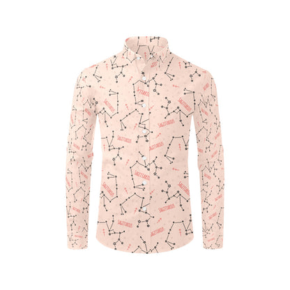 Sagittarius Star Print Design LKS302 Men's Long Sleeve Dress Shirt