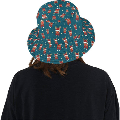 Reindeer Print Design LKS406 Unisex Bucket Hat
