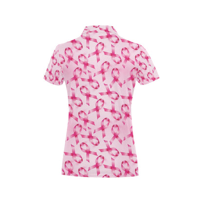 Breast cancer Pattern Print Design 04 Women's Polo Shirt