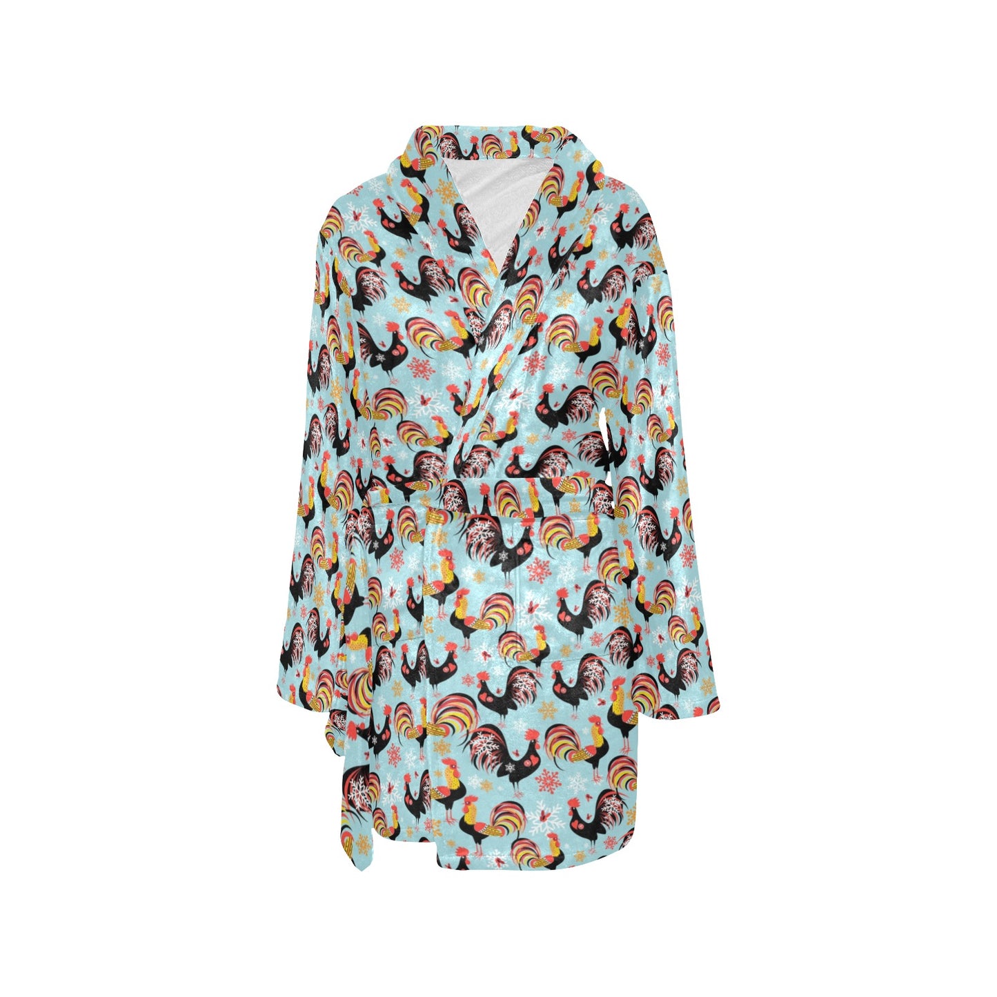 Rooster Themed Design Women's Fleece Robe