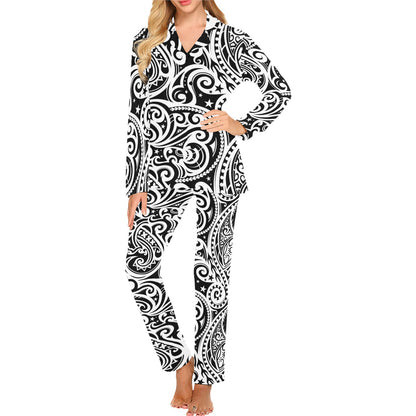 Polynesian Traditional Tribal Women's Long Pajama Set