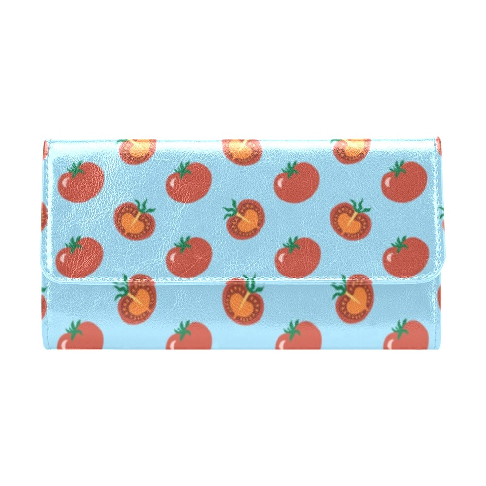 Tomato Print Design LKS304 Women's Trifold Wallet