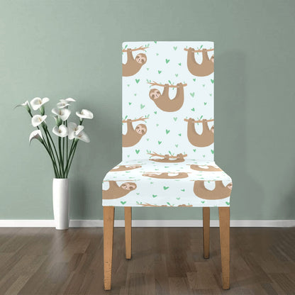 Sloth Print Design LKS308 Dining Chair Slipcover