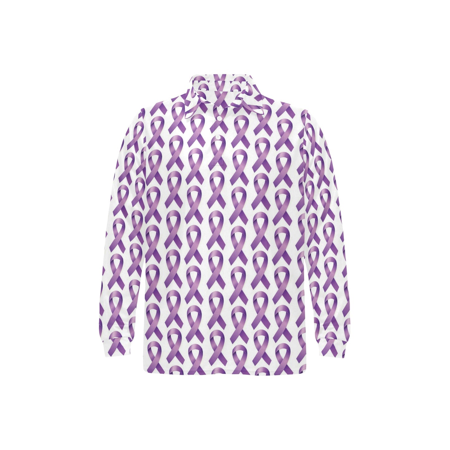 Pancreatic cancer Pattern Print Design A01 Long Sleeve Polo Shirt For Men's