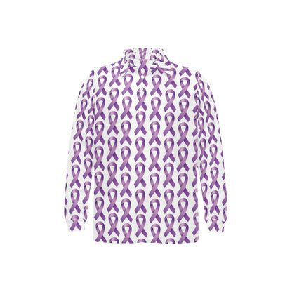 Pancreatic cancer Pattern Print Design A01 Long Sleeve Polo Shirt For Men's