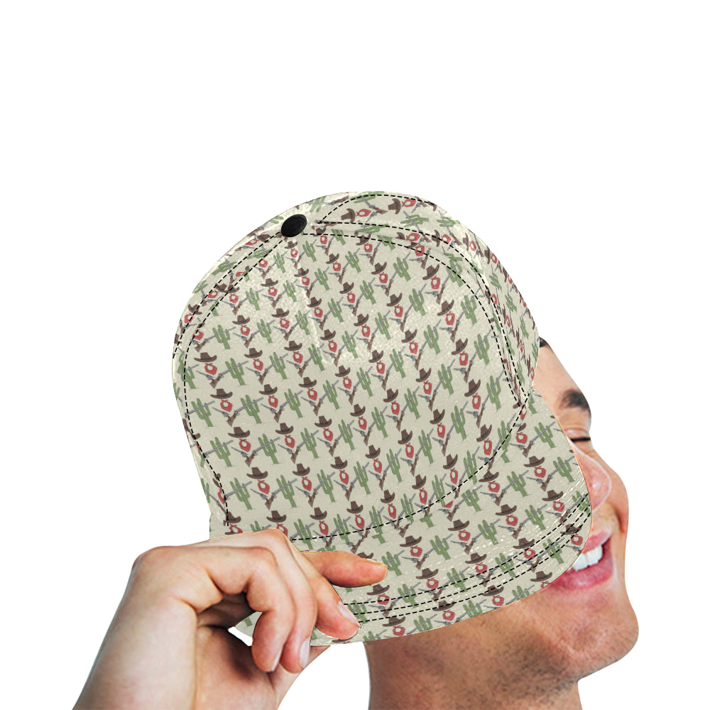 Western Cowboy Print Snapback Cap