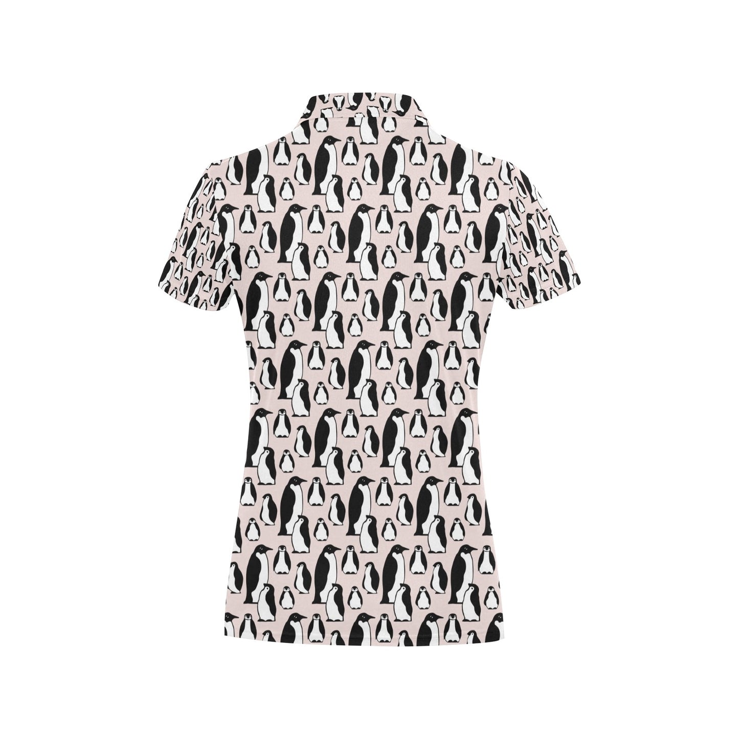 Penguin Themed Women's Polo Shirt