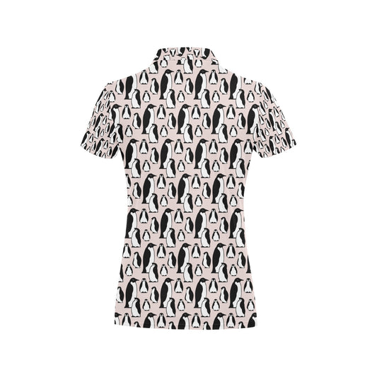 Penguin Themed Women's Polo Shirt