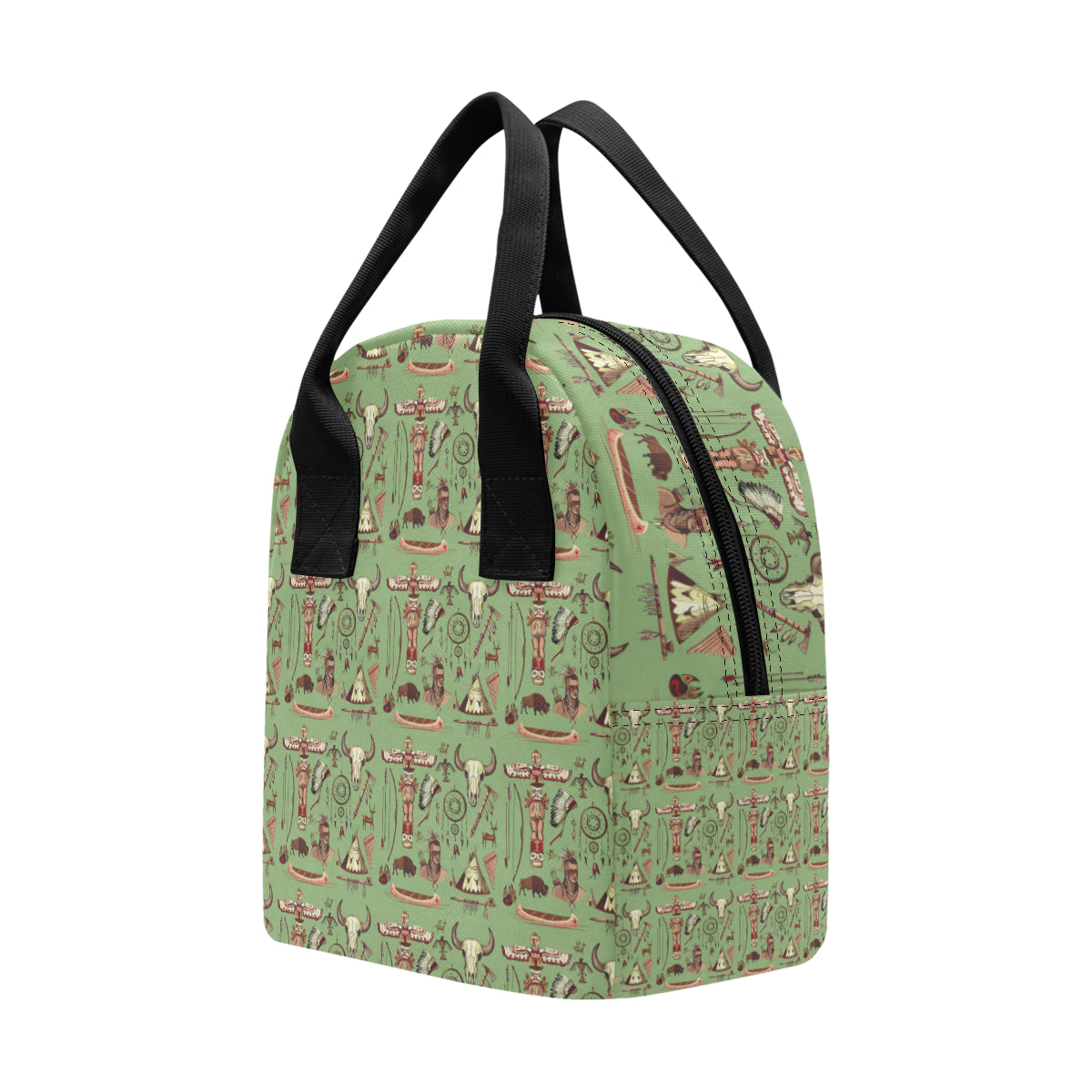 Native Indian Themed Design Print Insulated Lunch Bag