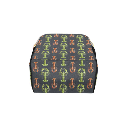 Lobster Pattern Print Design 01 Diaper Bag Backpack