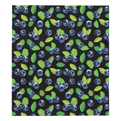 Blueberry Pattern Print Design BB03 Premium Quilt