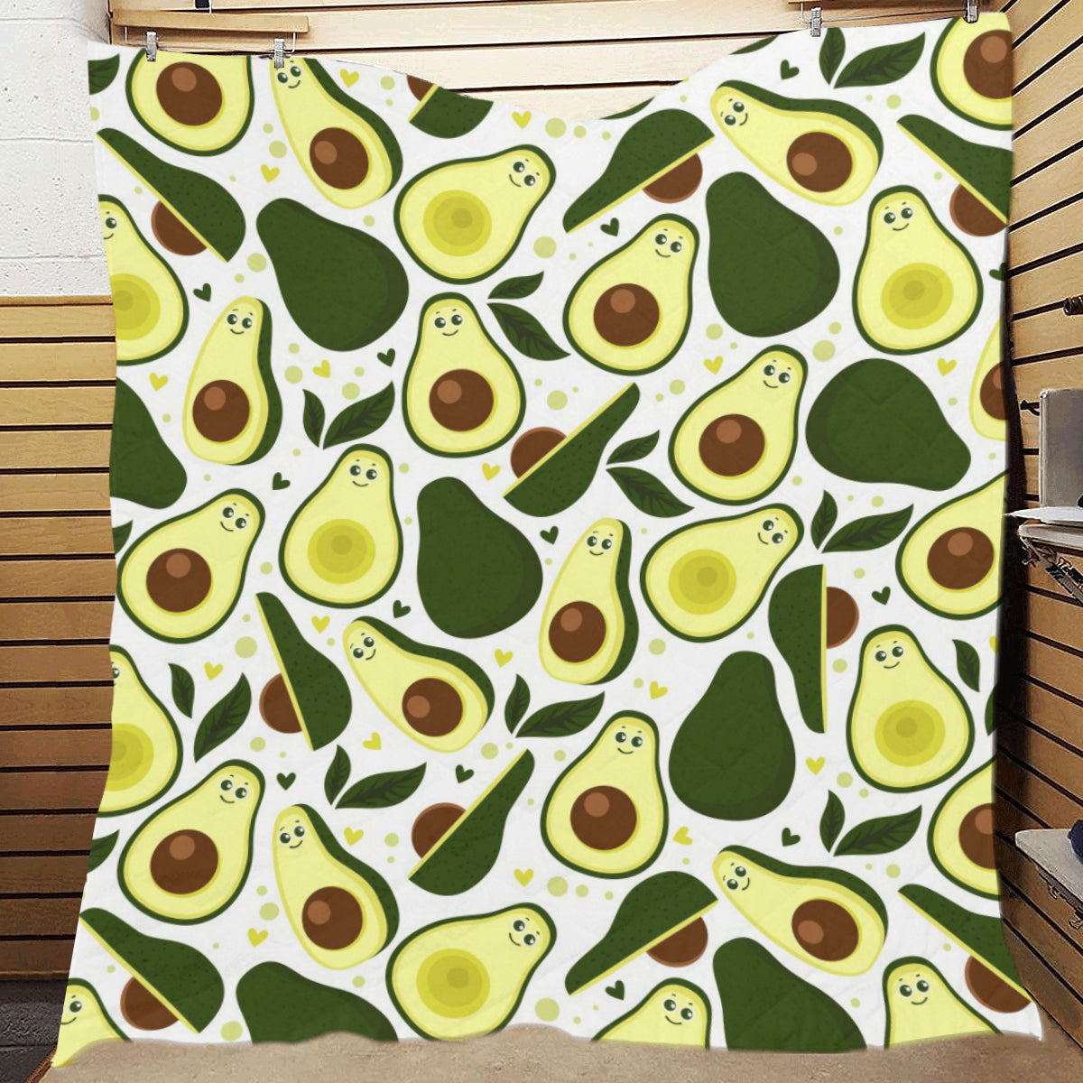 Avocado Pattern Print Design AC06 Premium Quilt