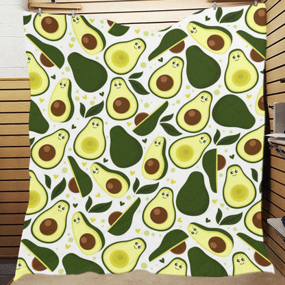 Avocado Pattern Print Design AC06 Premium Quilt