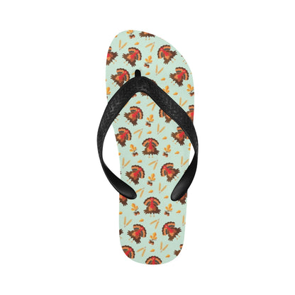 Thanksgiving Print Design LKS309 Flip Flops