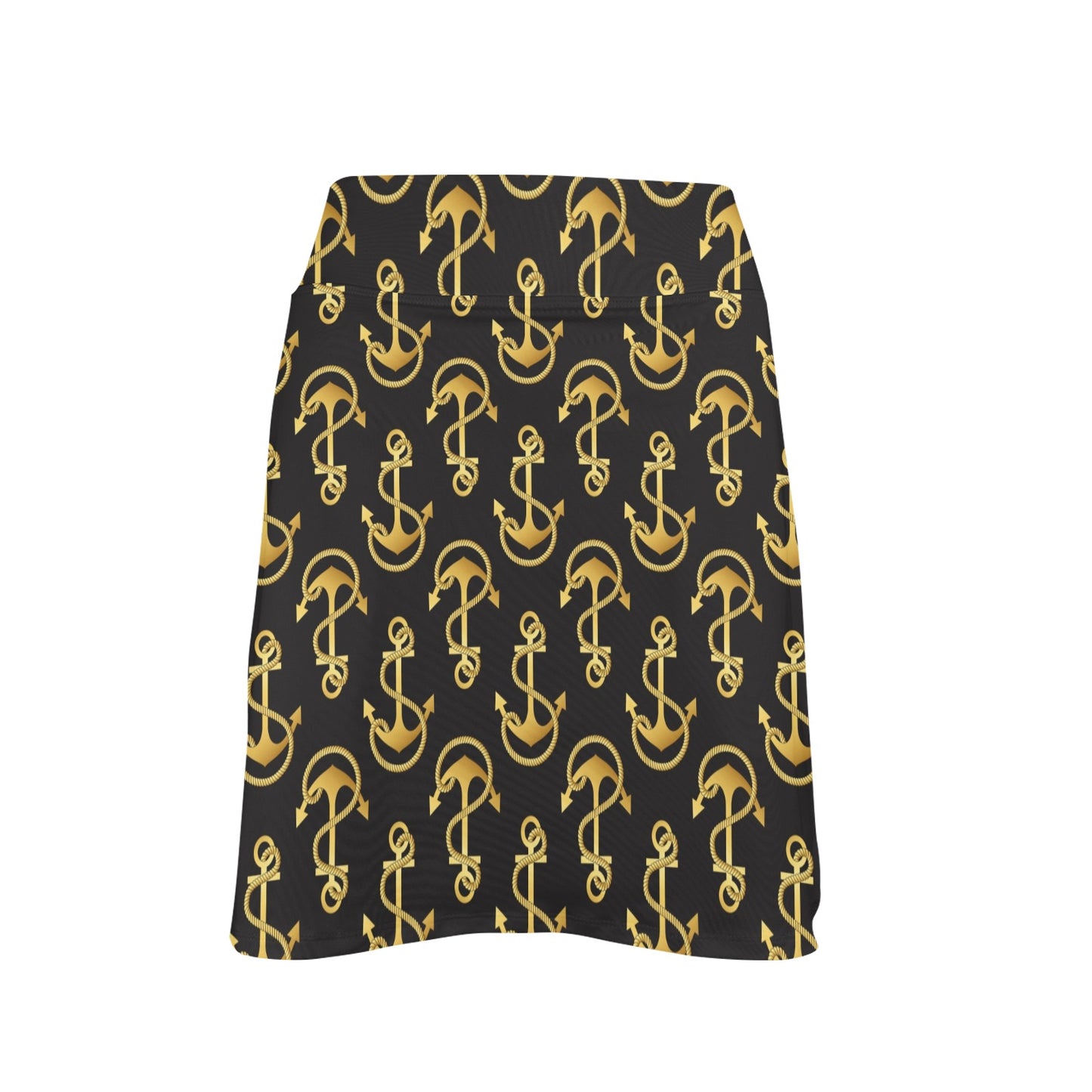 Anchor Gold Pattern 17" Golf & Pickleball Skort with Pockets