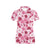 Pink Red Rose Pattern Print Women's Polo Shirt