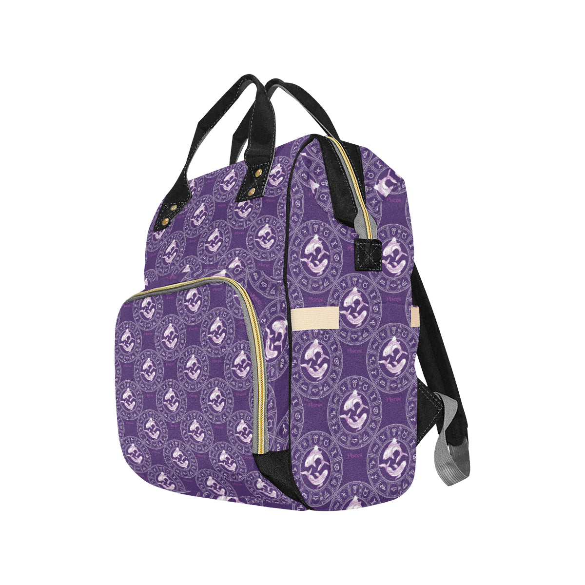 Pisces Pattern Print Design A02 Diaper Bag Backpack