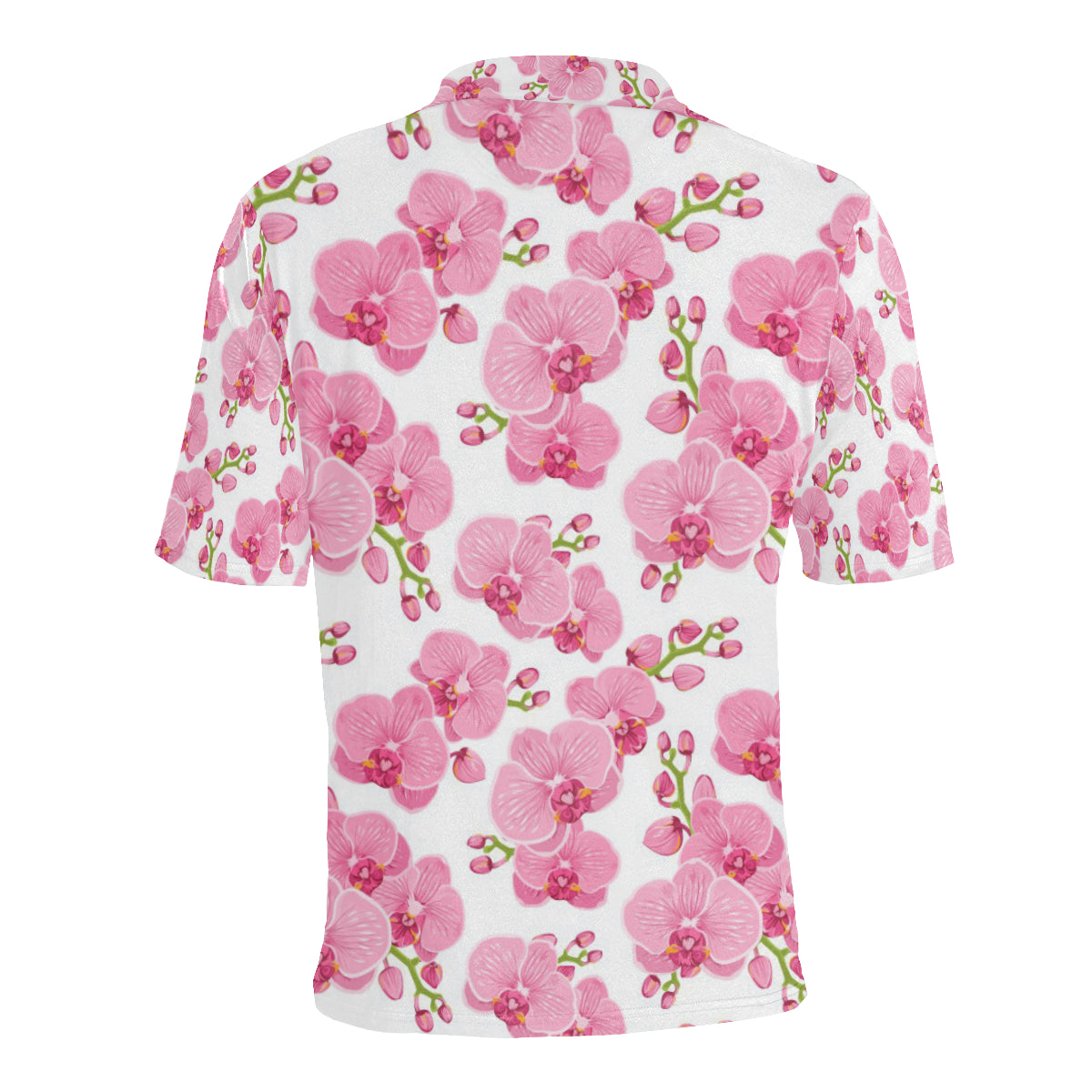 Orchid Pink Pattern Print Design OR07 Men Polo Shirt