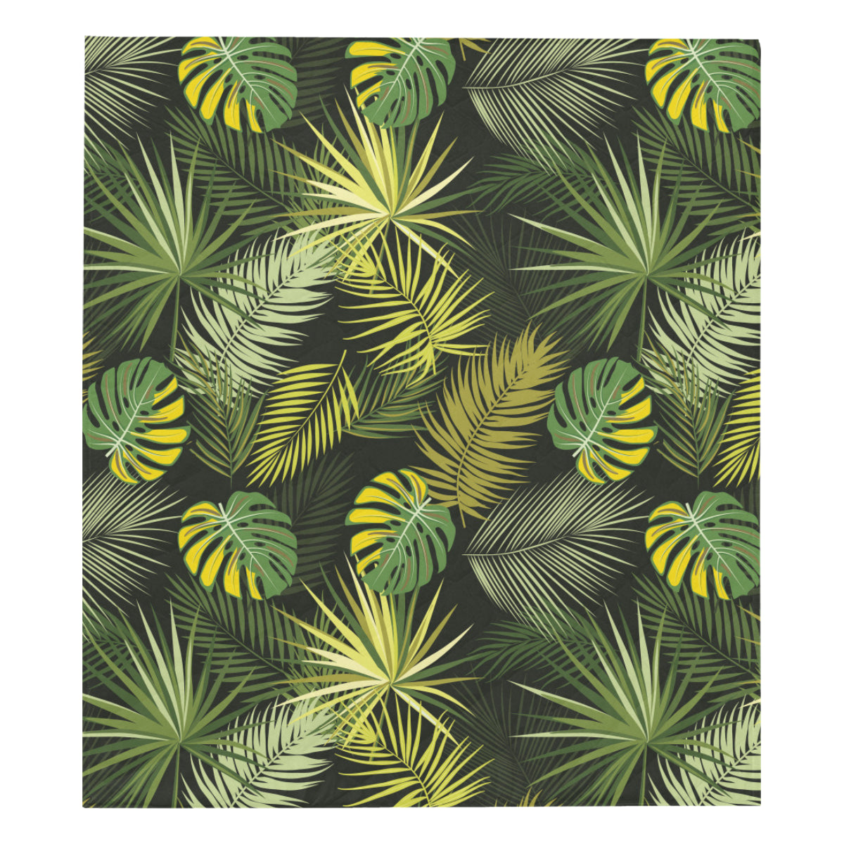 Palm Leaf Pattern Print Design A05 Premium Quilt