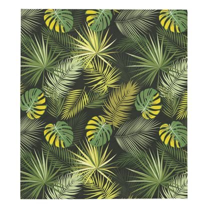 Palm Leaf Pattern Print Design A05 Premium Quilt